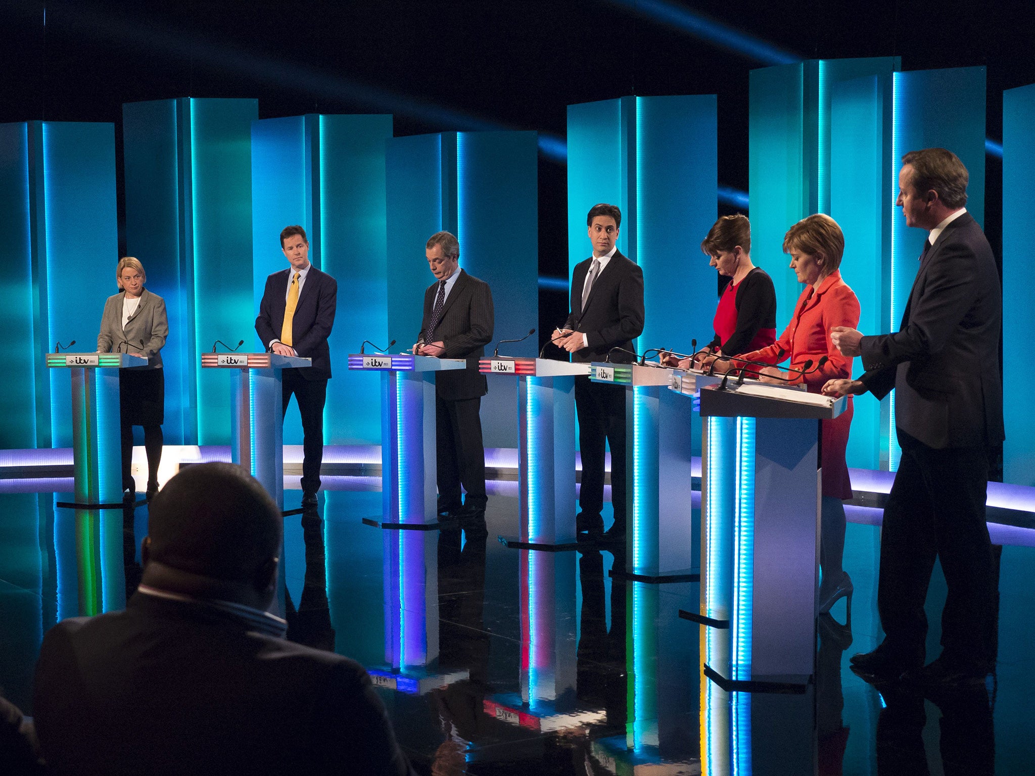 Of the seven party leaders significant enough to appear in the televised debate on 2 April, three were women
