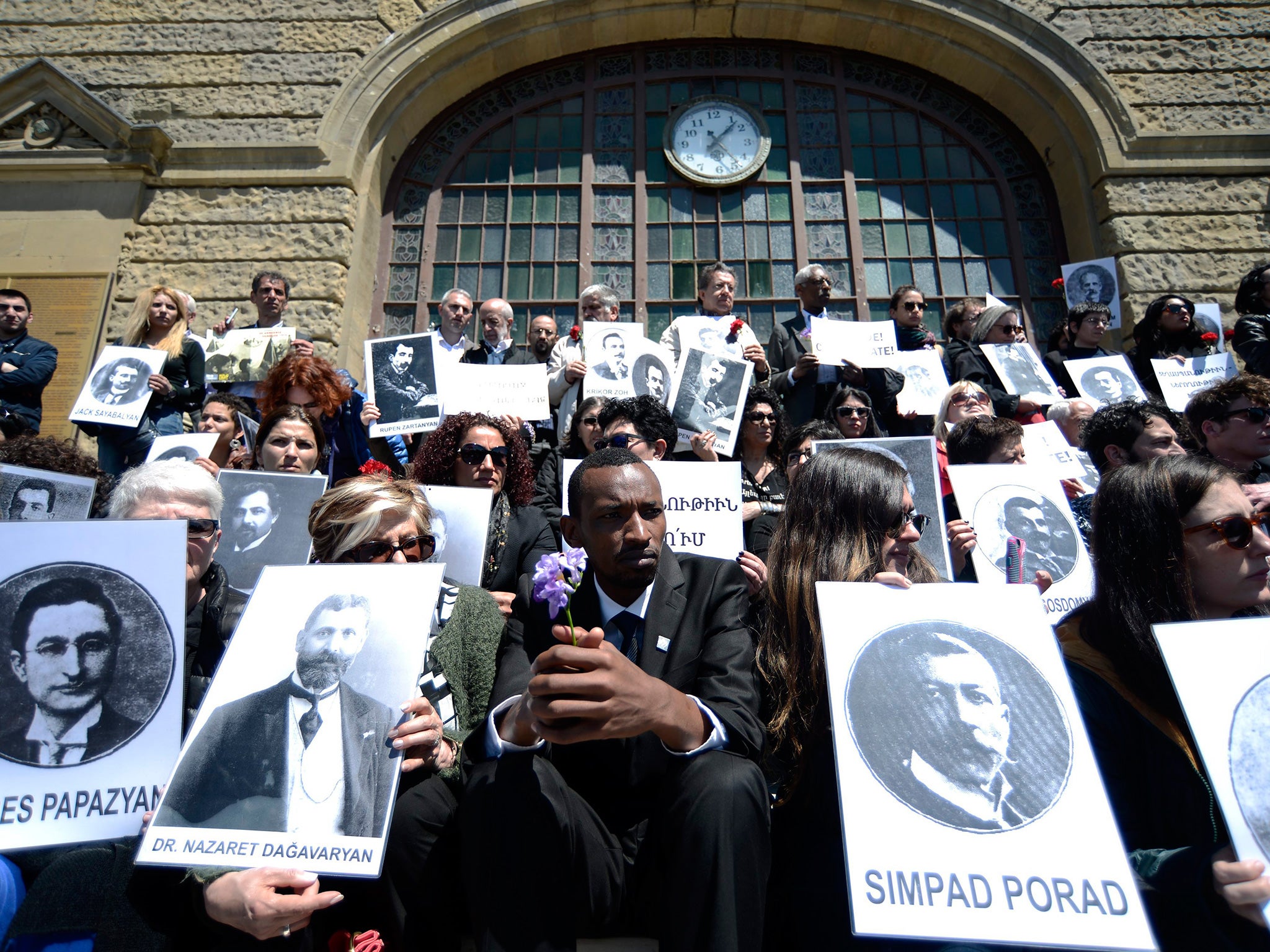 A memorial in Istanbul to mark the 100th anniversary of the mass killings of Armenians in the Ottoman Empire