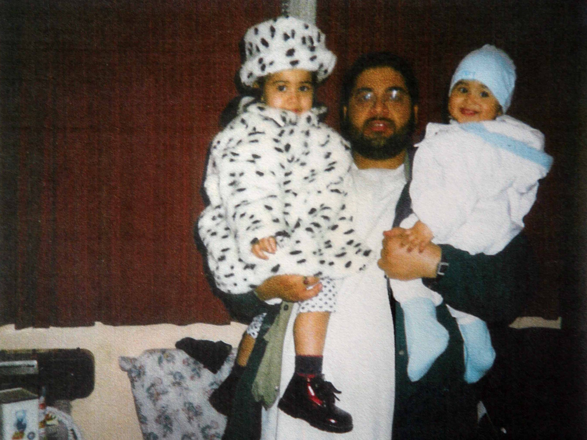 Shaker Aamer with two of his four children. He has residence rights in the UK