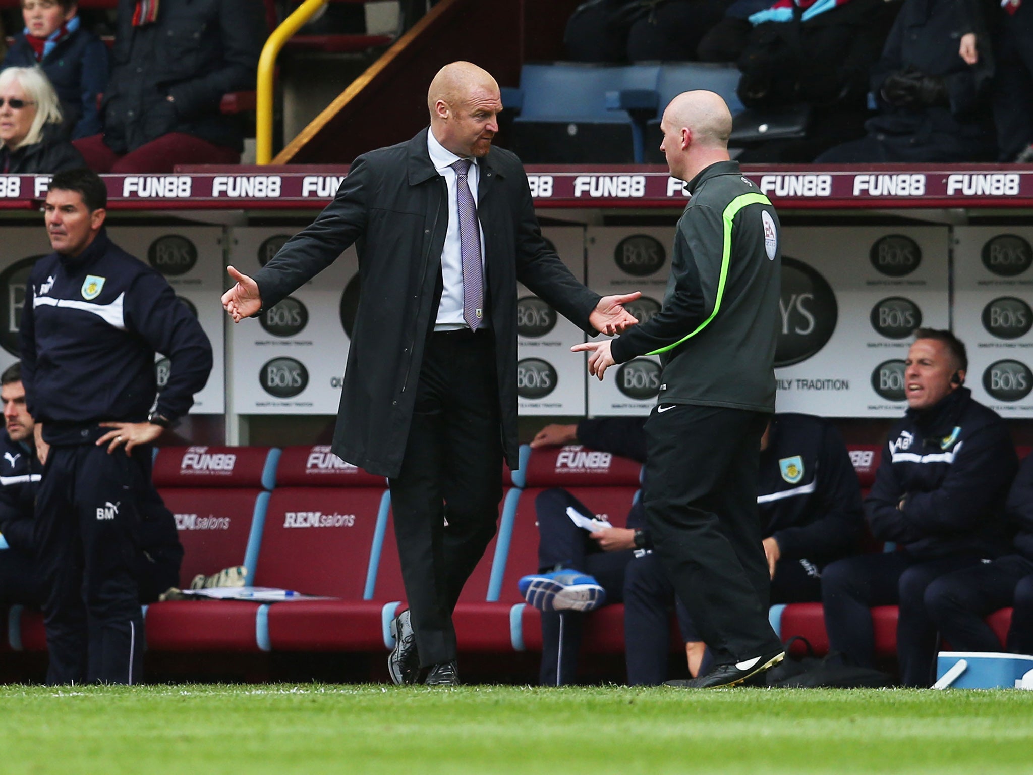 Sean Dyche's Burnley are now five points from safety