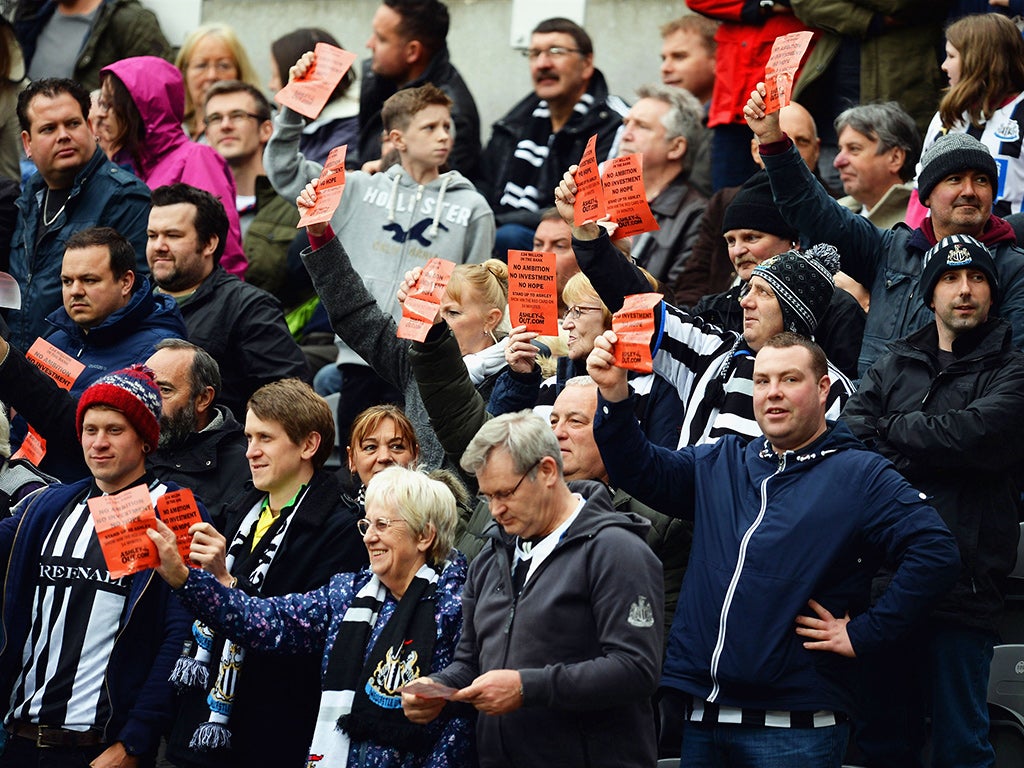 Newcastle fans held another protest at St James' Park