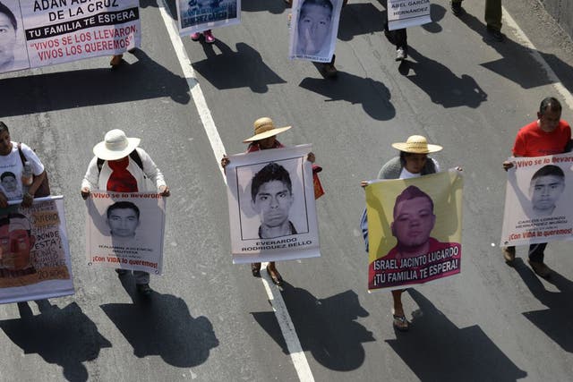 Parents of the 43 missing students are calling for a boycott of June’s elections