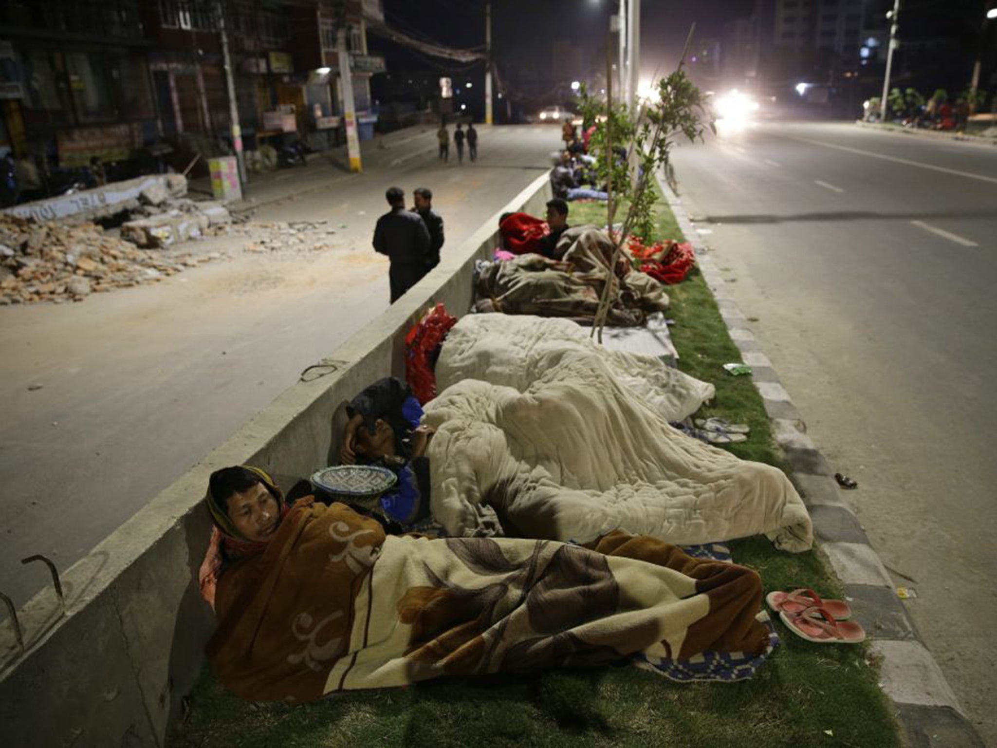 Kathmandu residents have been left homeless and are being forced to sleep on the street