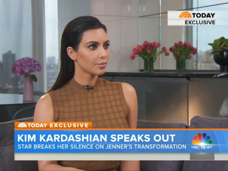 Kim Kardashian speaks on the Today show about her step-father's transition