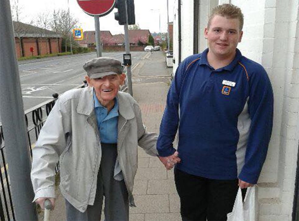 The image posted to Facebook that saw 18-year-old Aldi worker Christian Trouesdale become an internet sensation