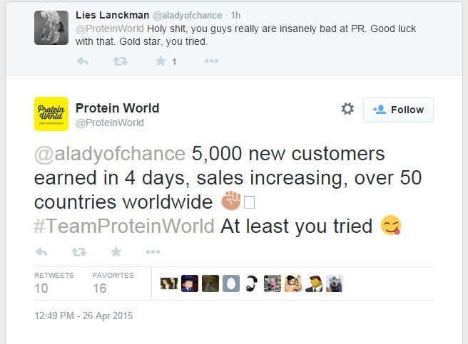 Protein World claims sales have rocketed