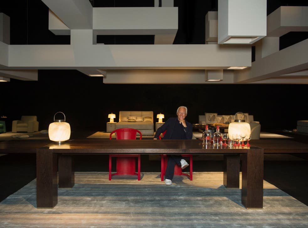Giorgio Armani presents his Asian-influenced ‘Armani/Casa’ range in Milan