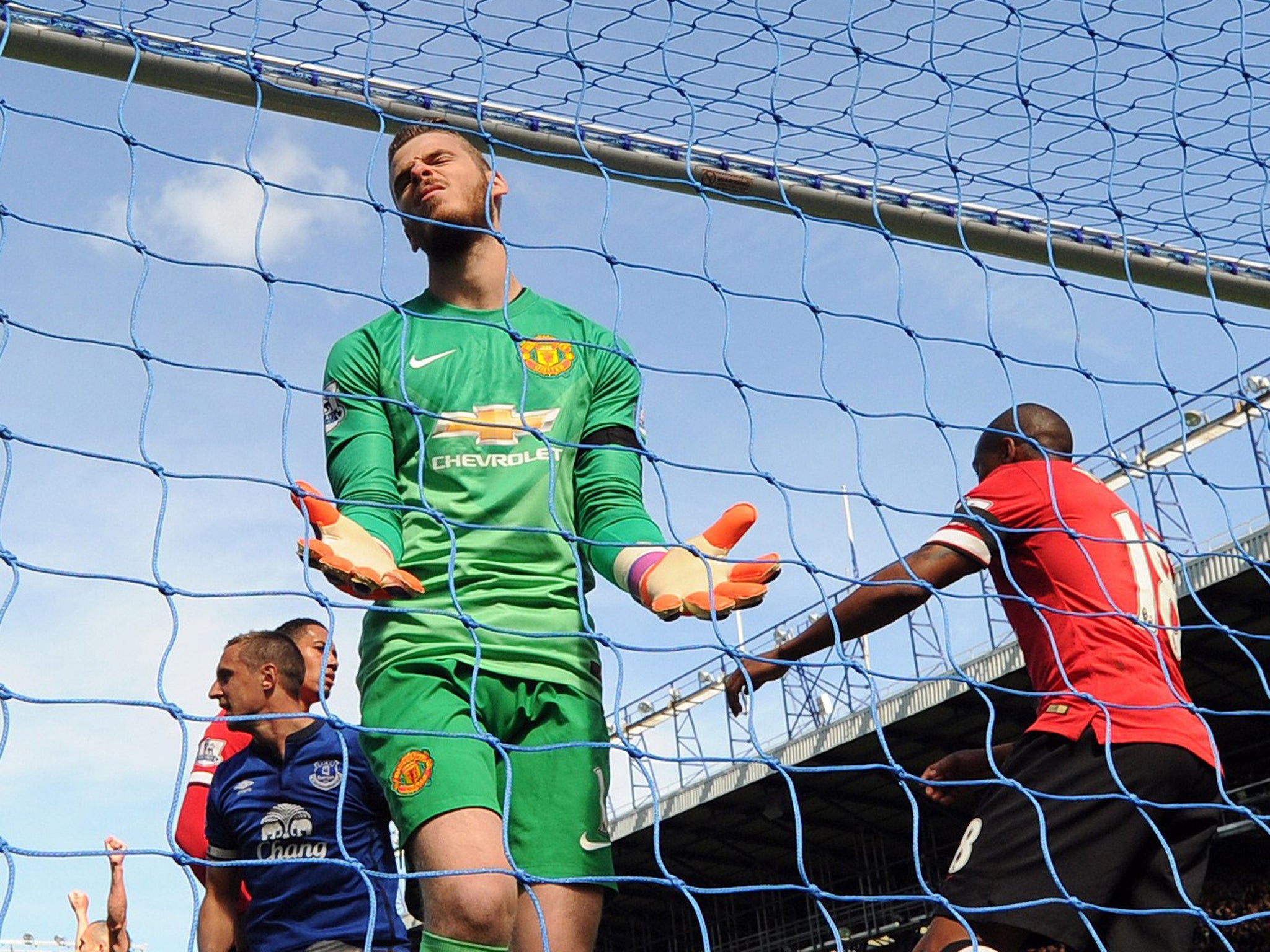 David De Gea during Manchester United's defeat to Everton