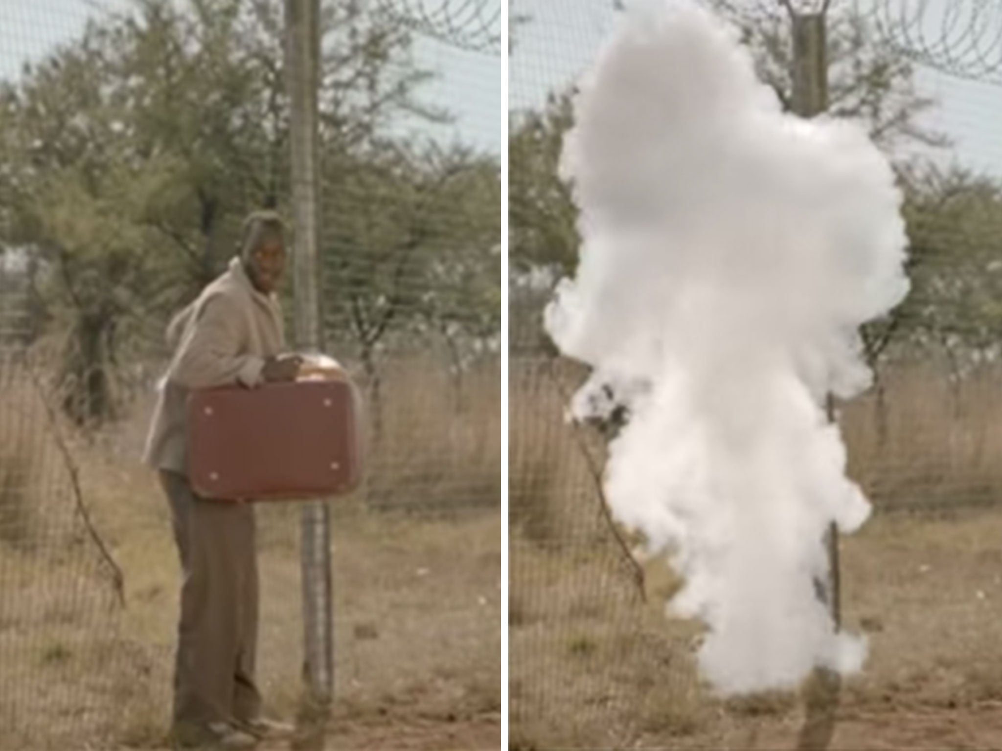 An immigrant disappears in a puff of smoke in a 2012 Nandos advert