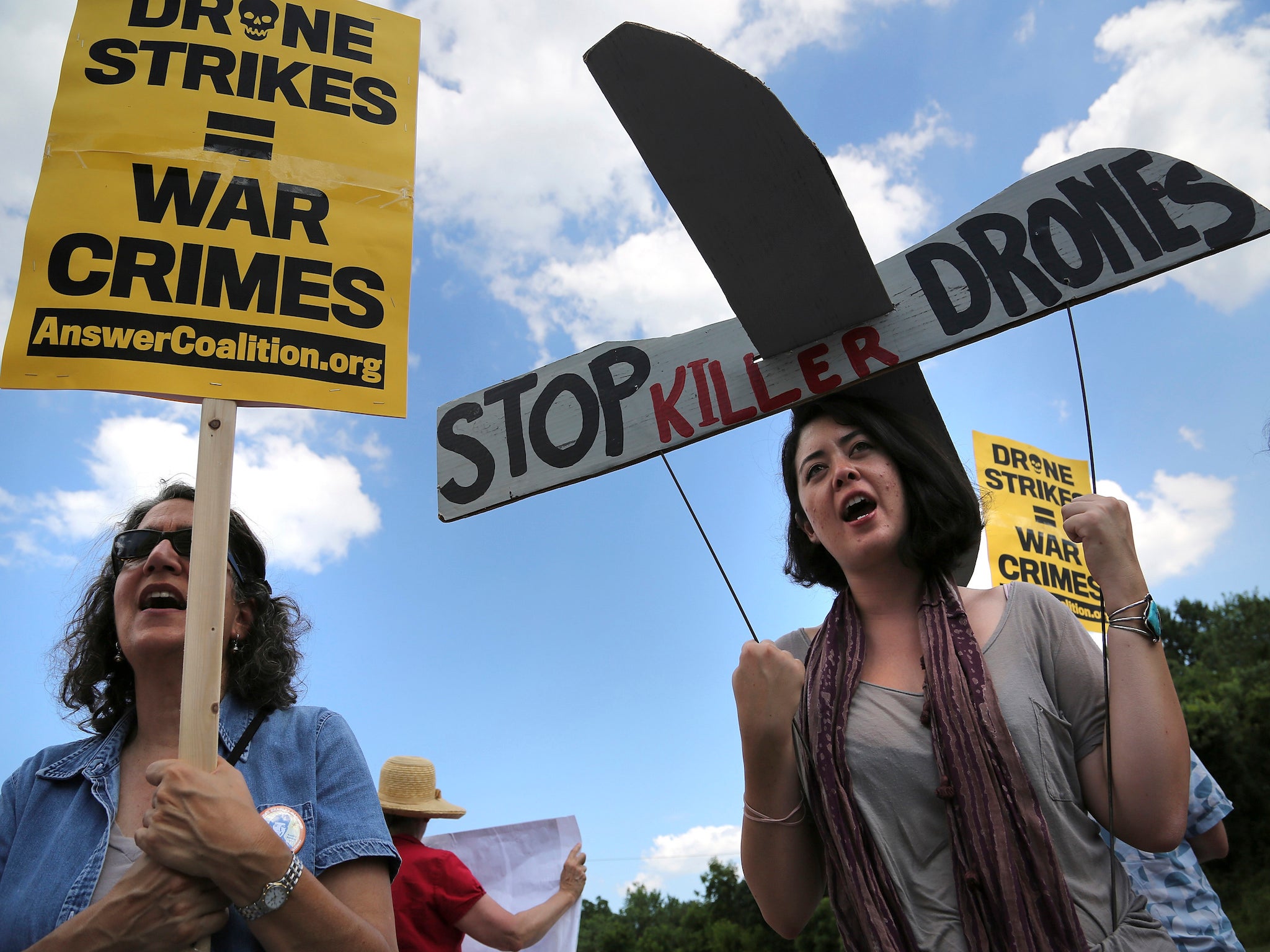 Protesters against the drone programme protested outside of the CIA headquarters in 2013