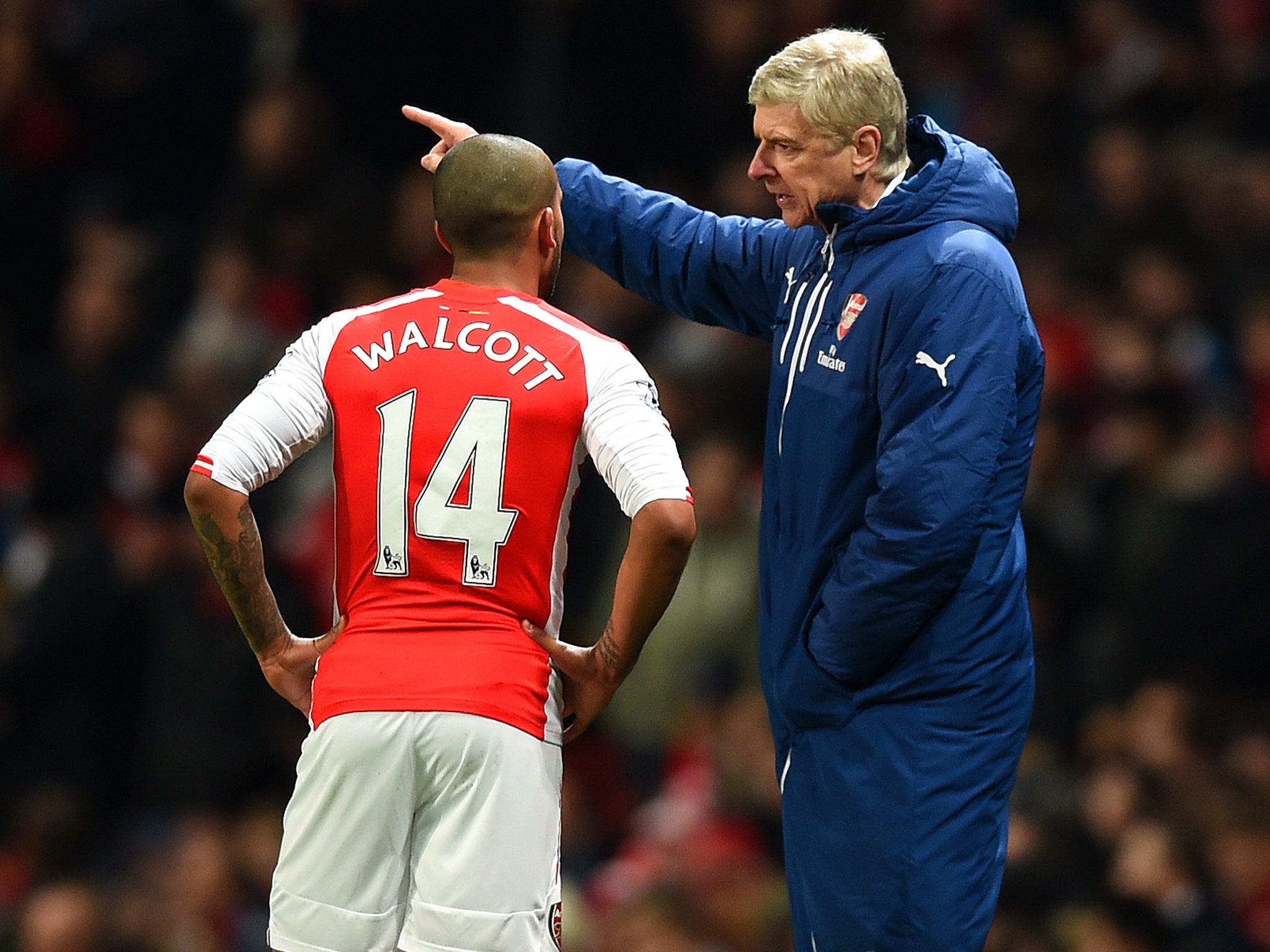 Walcott has used the English forward less and less in recent weeks