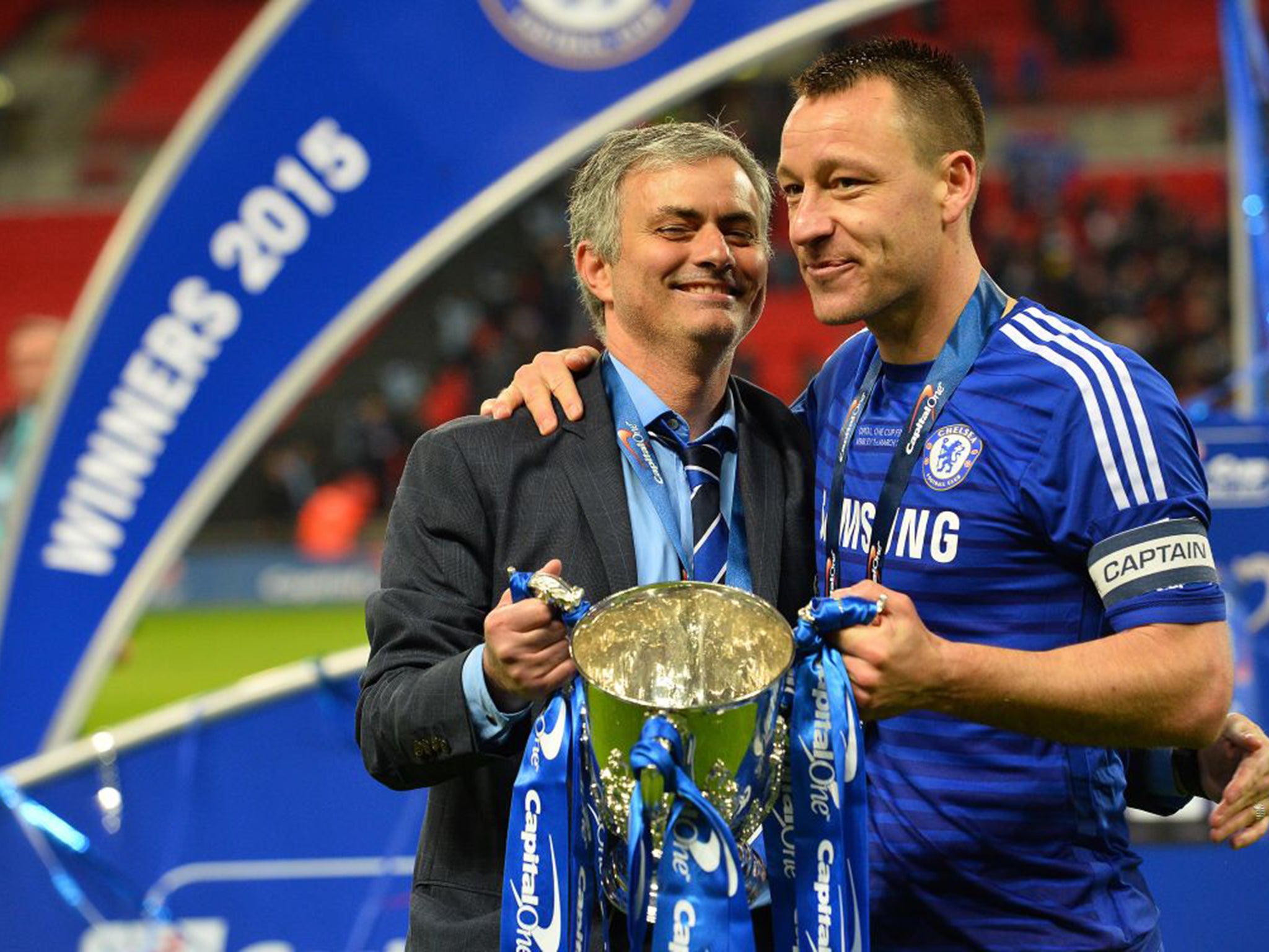 Jose Mourinho and John Terry look set to add the Premier League to their League Cup win earlier this year