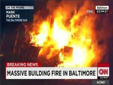 Baltimore seniors' centre erupts in flames