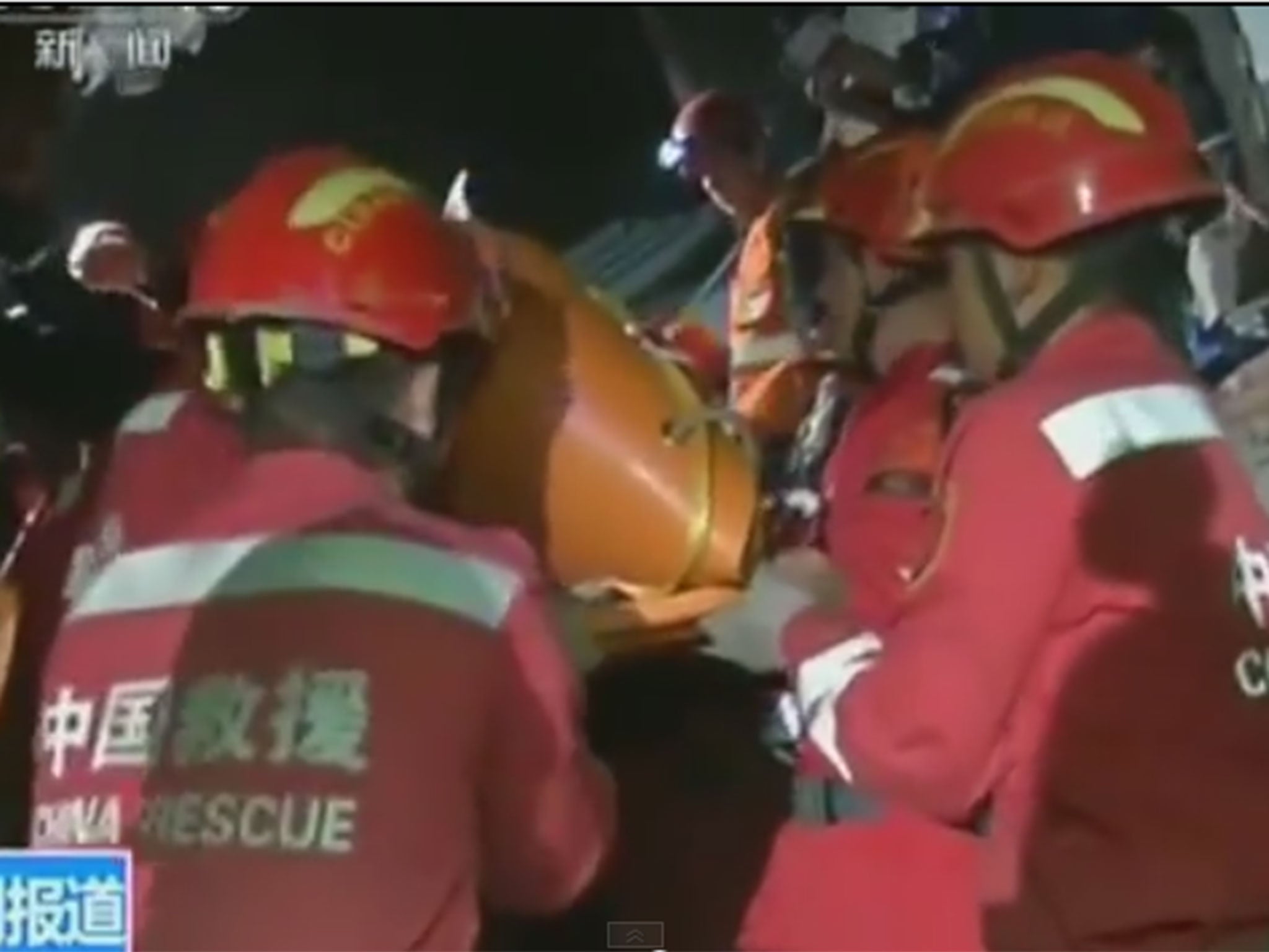 The man had been trapped under the rubble for a total of 62 hours