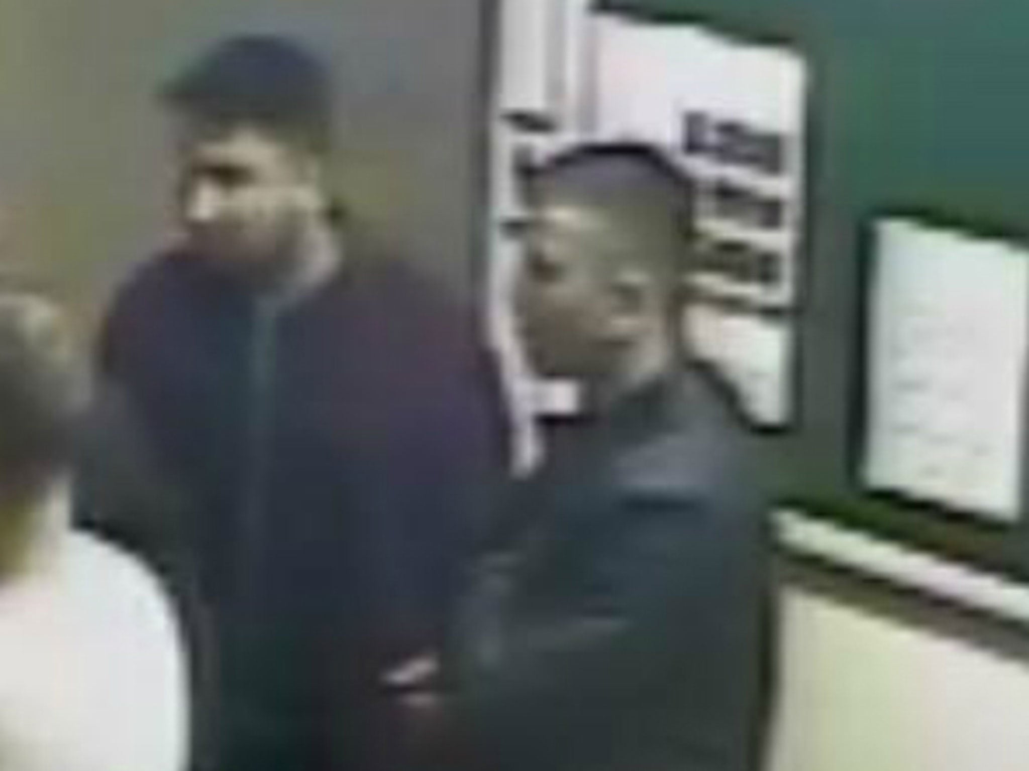 Police are searching for two men in connection with an assault on a woman.
