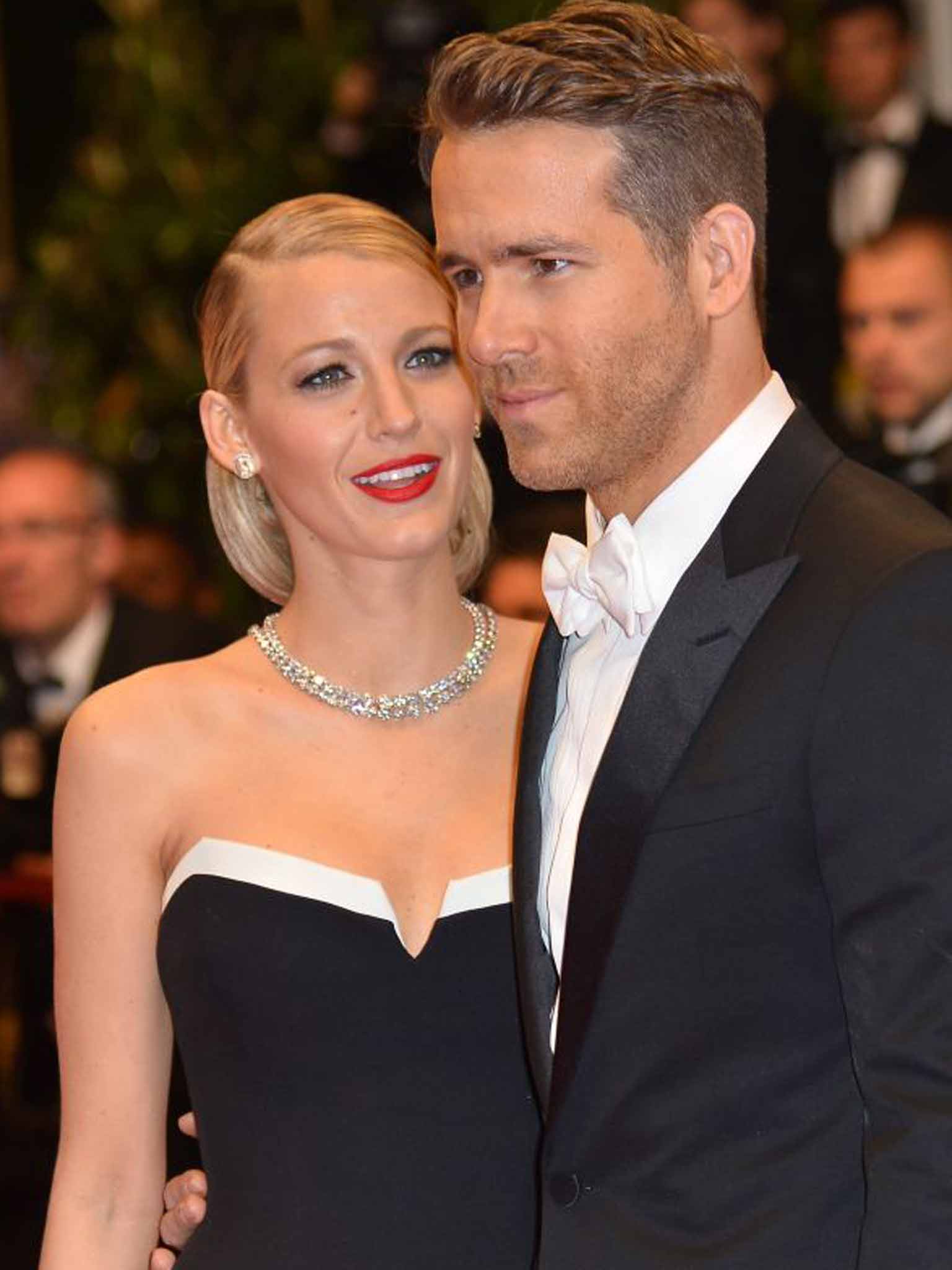 Talk of the town: Blake Lively with her husband, Ryan Reynolds