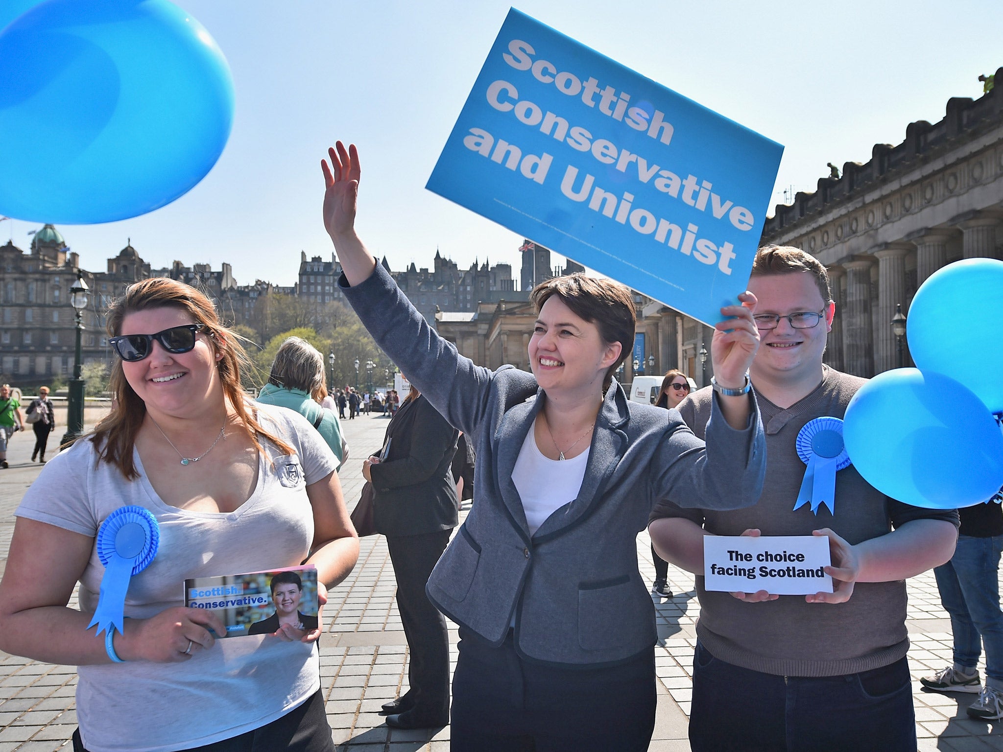 Scottish Conservatives leader Ruth Davidson campaigning in Edinburgh earlier this year