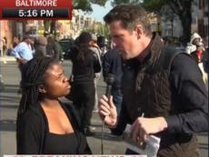 Baltimore protester challenges US media