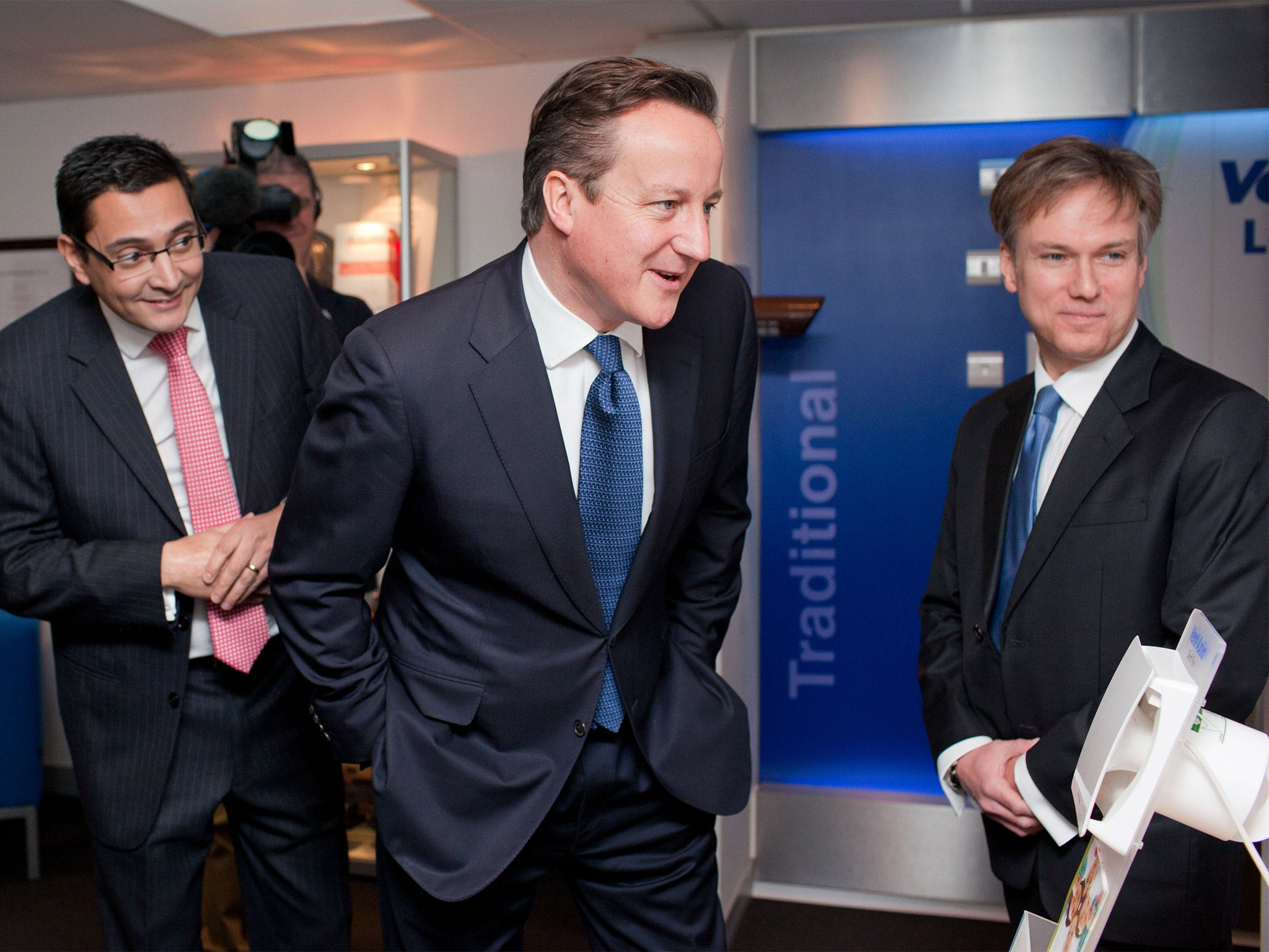 Henry Smith (right) with David Cameron in Crawley in January