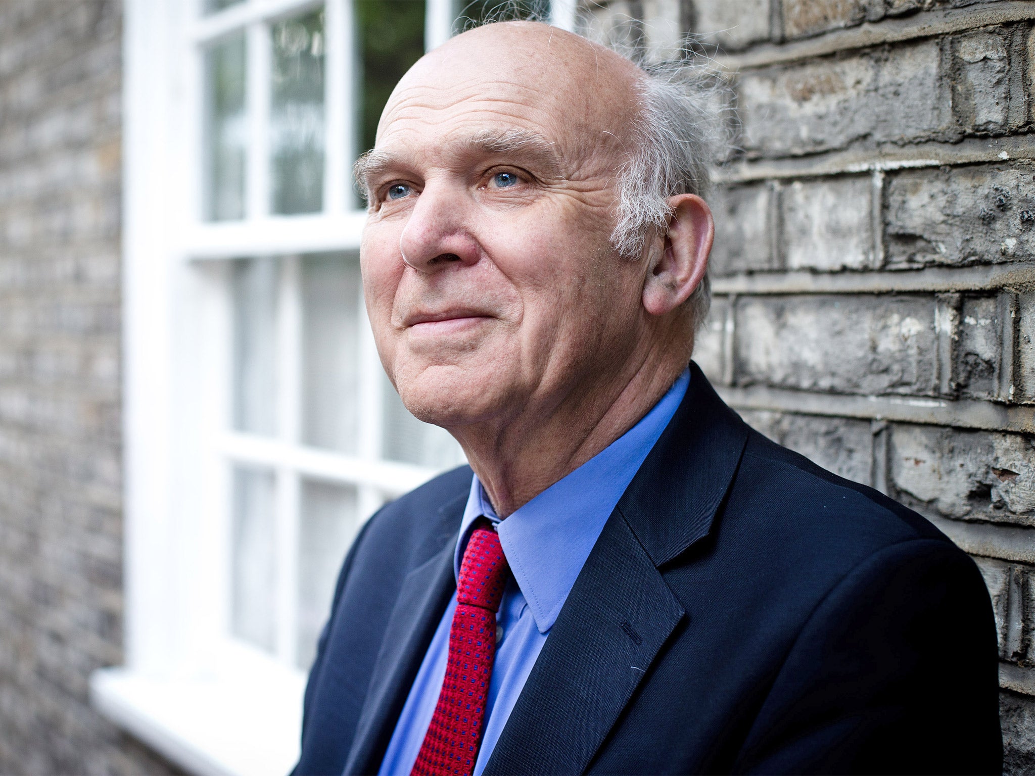 Vince Cable in his constituency of Twickenham
