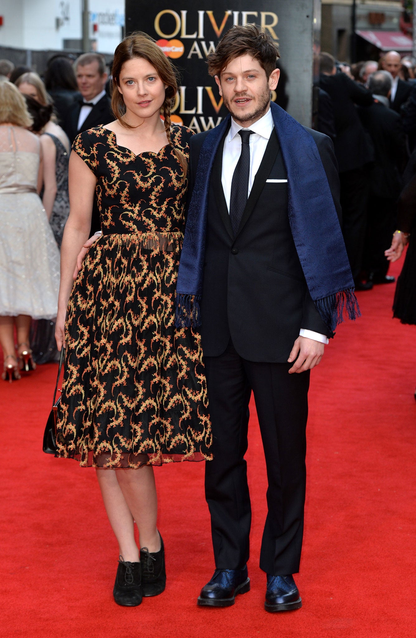 Rheon with his actor/model/musician girlfriend Zoë Grisedale at The Olivier Awards earlier this month (Getty)