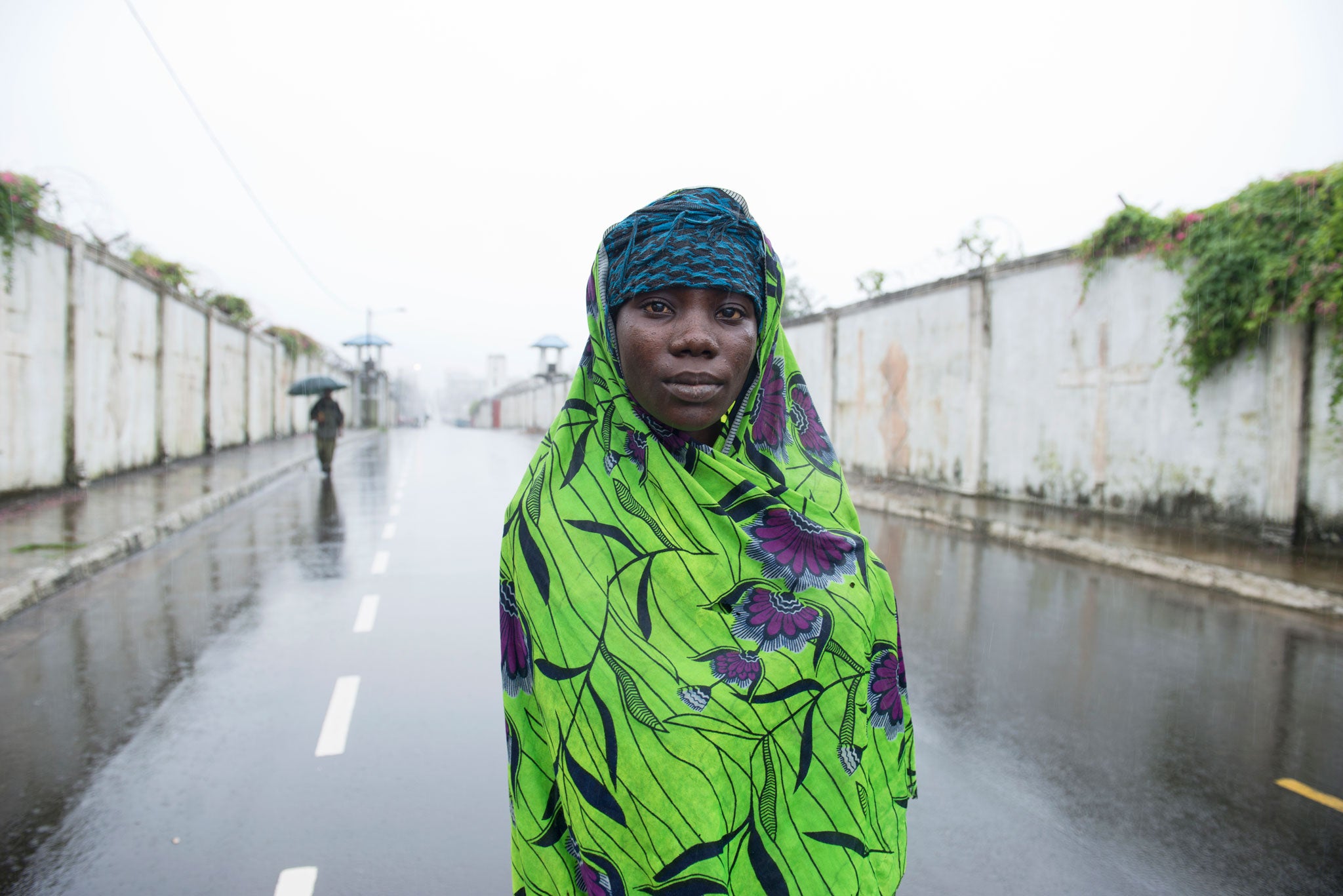 Mercy Howatt, 17, on Center Road, where she has worked as a prostitute for six years