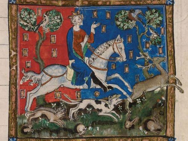 History lesson: King John hunting, originally published in England in the 14th century