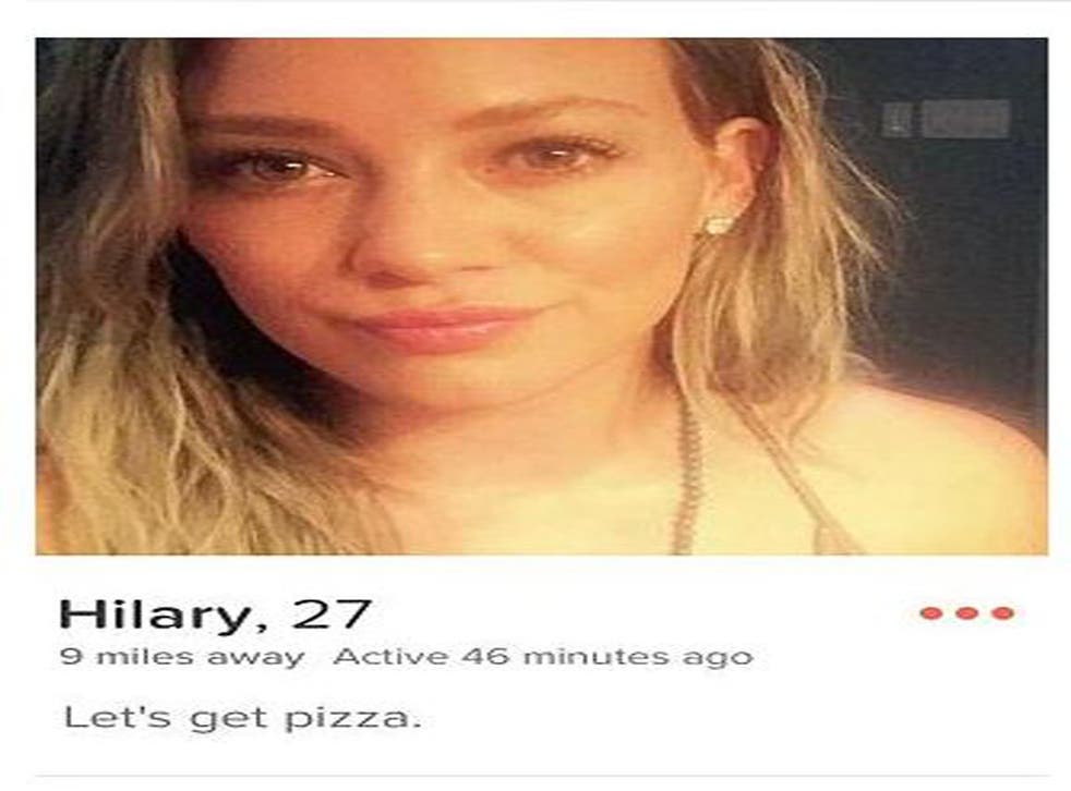 The actor Hilary Duff was reported to have joined Tinder earlier this year