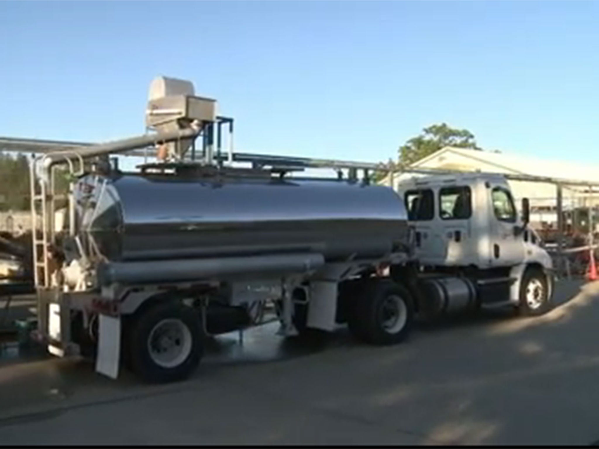 They are finally driven to the coast in massive tankers (AFP)