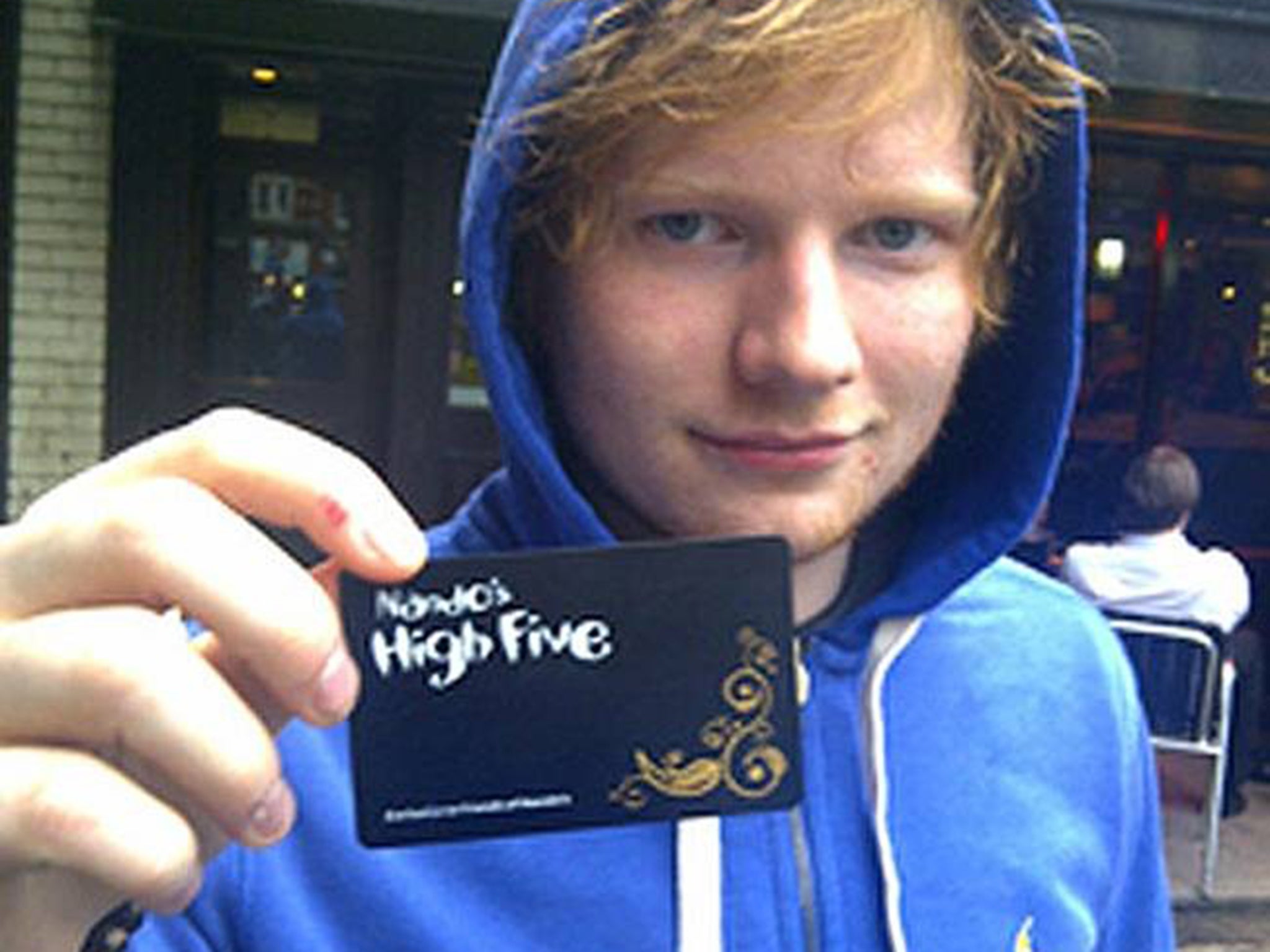 Ed Sheeran tweeted a picture of his black Nando's card