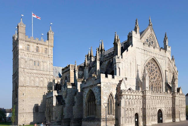 Exeter Cathedral, the last stop on this epic two-year journey