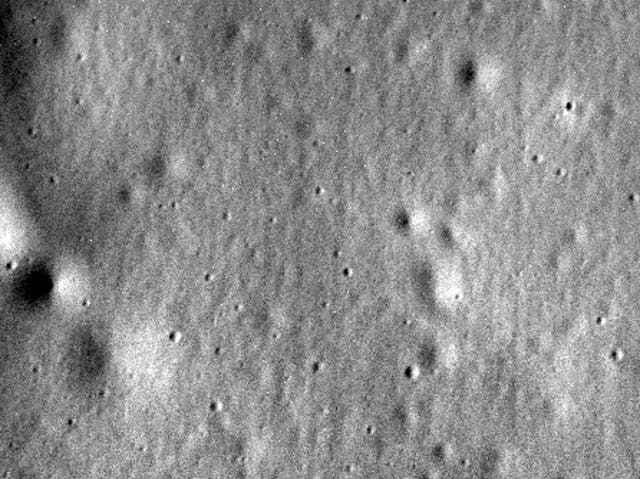 The final image of Mercury taken by Messenger before it crashed into the planet's surface 