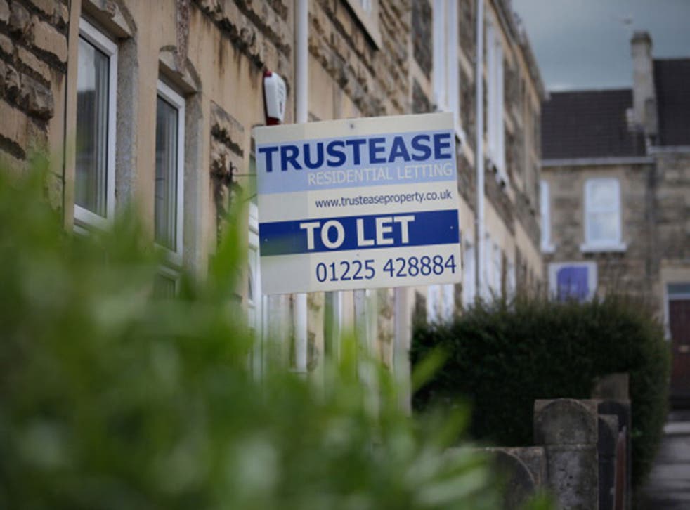 A 'To Let' letting sign is seen displayed outside a rental property
