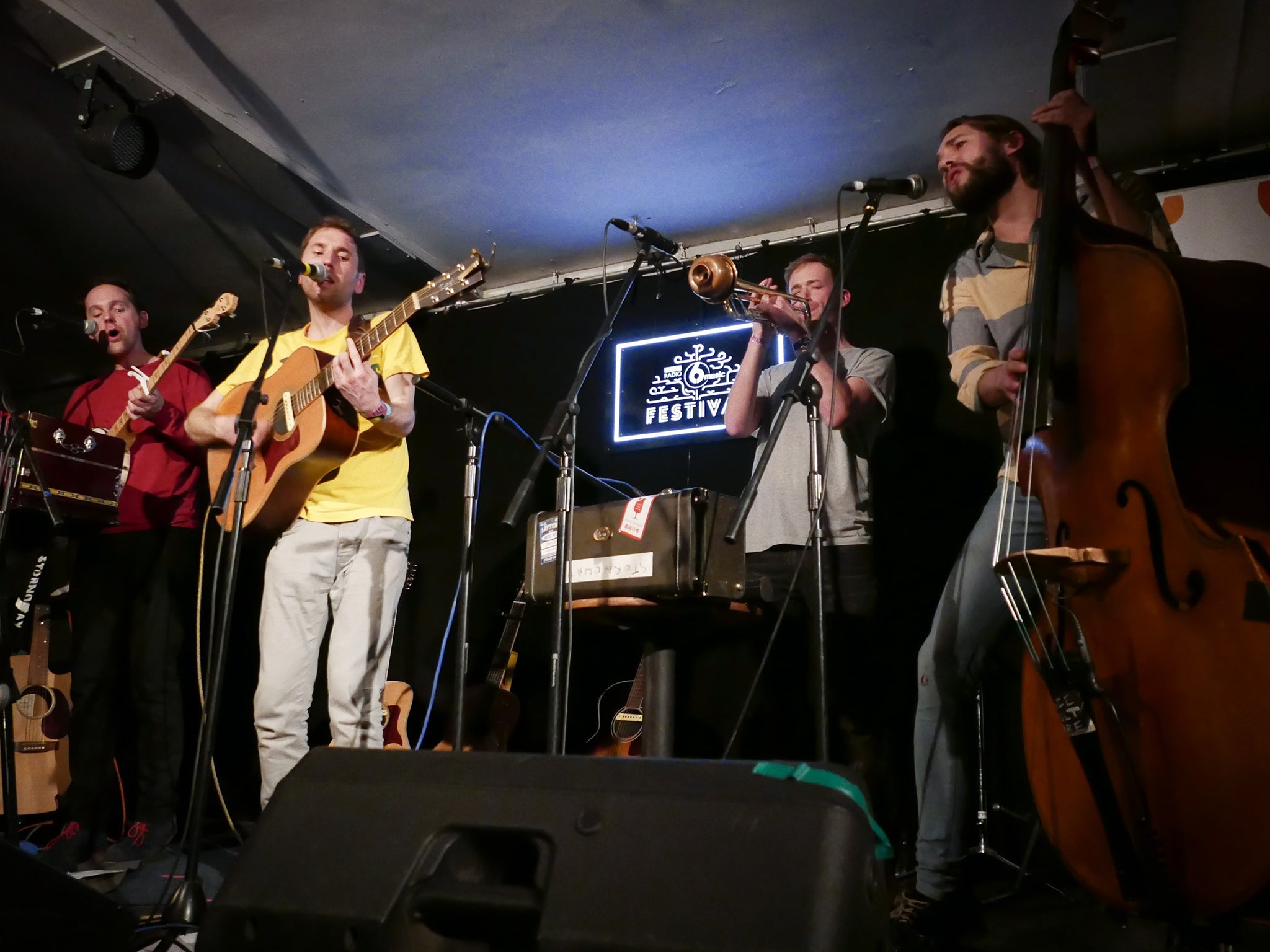 The band playing a set at the Cumberland Arms in Newcastle Upon Tyne