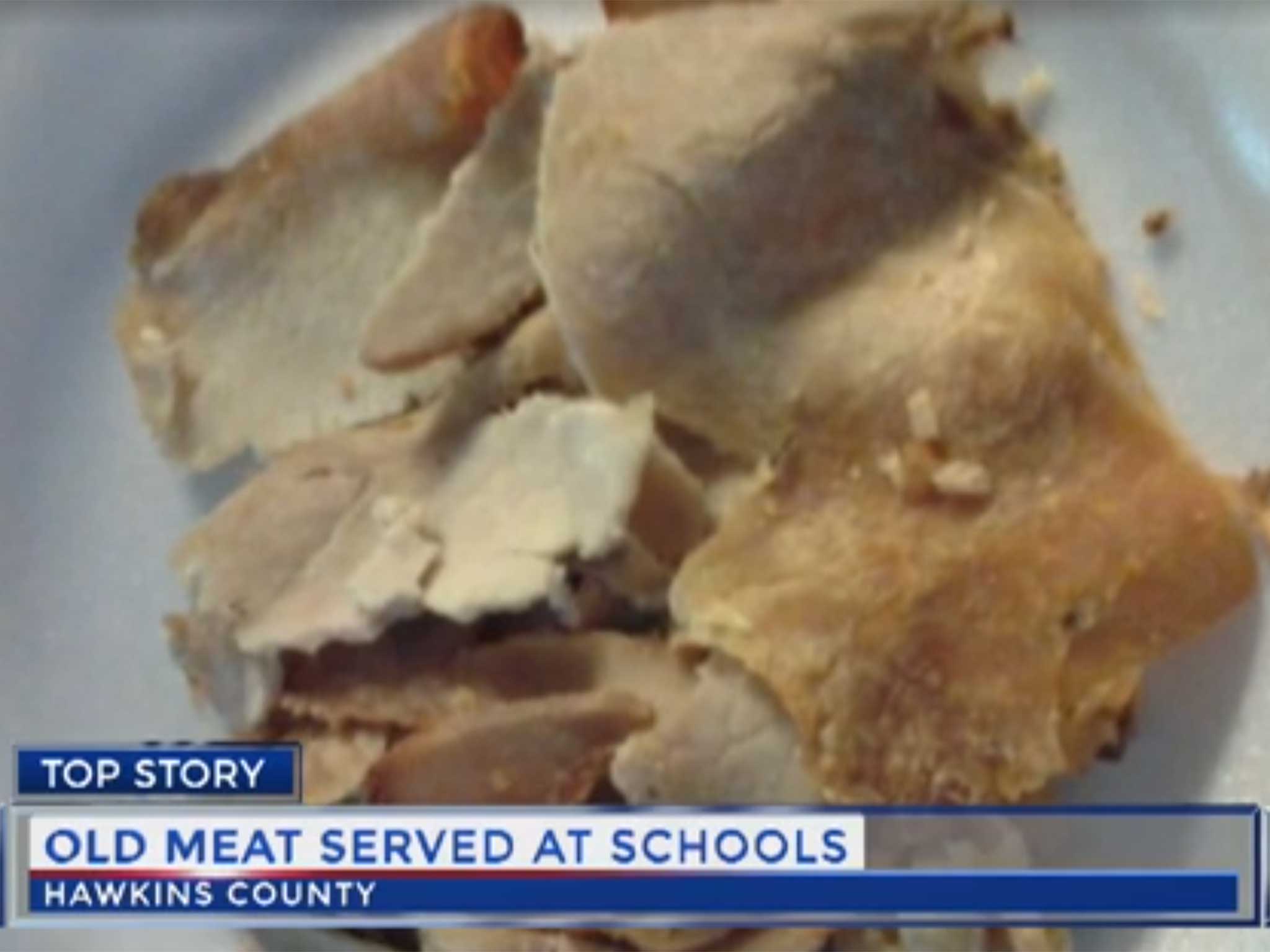 The six-year-old meat reportedly served to US school pupils