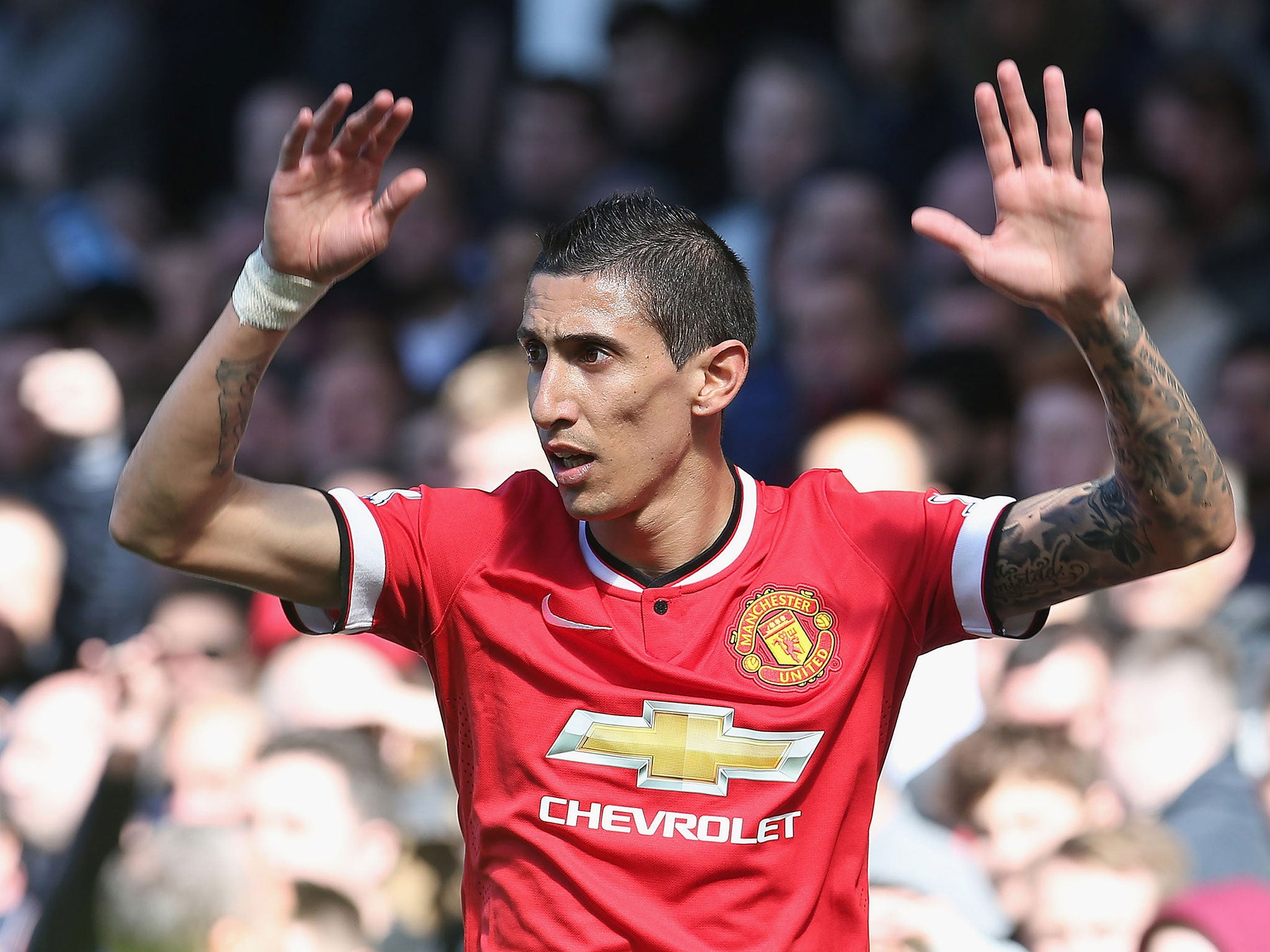 Di Maria lost his place in the United starting line-up