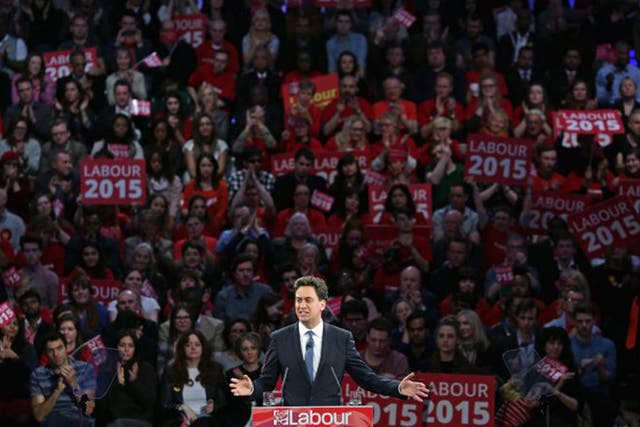 Ed Miliband: "I believe Britain succeeds only when working families succeed, when all our young people have the chance to progress and when our NHS serves our children and our grandchildren as well as it served us".
