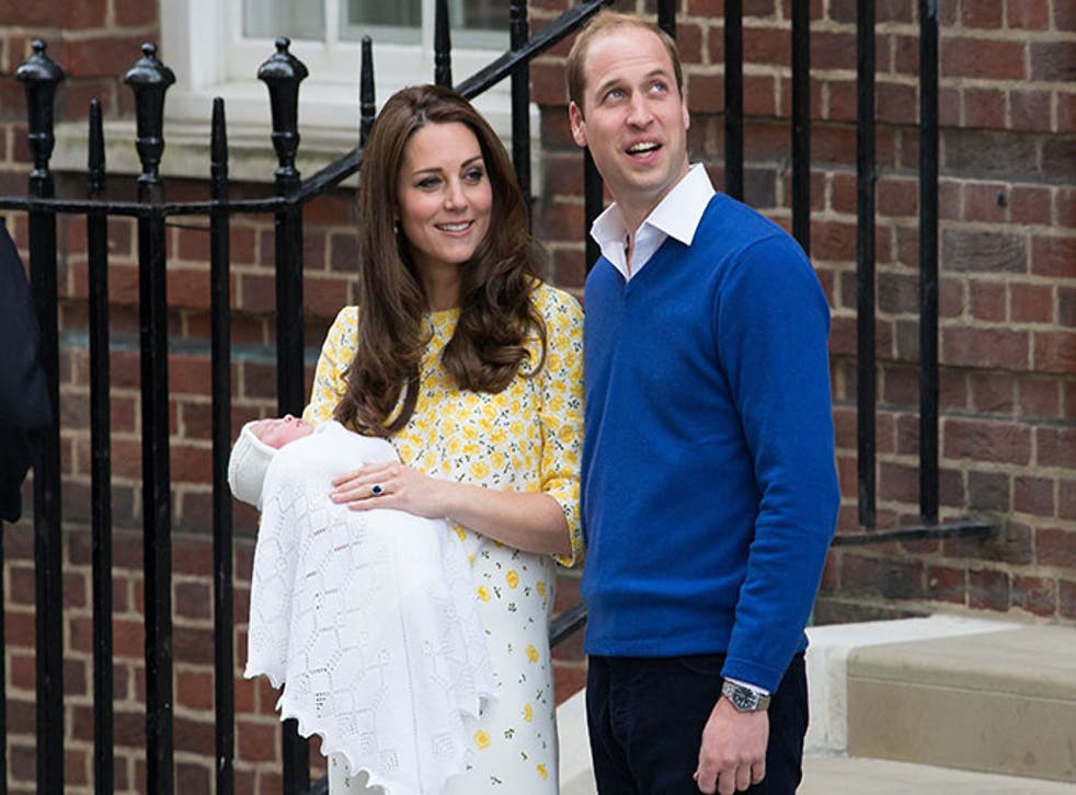 The Duchess of Cambridge and Prince William briefly posed for photographs with their new daughter outside the Lindo Wing