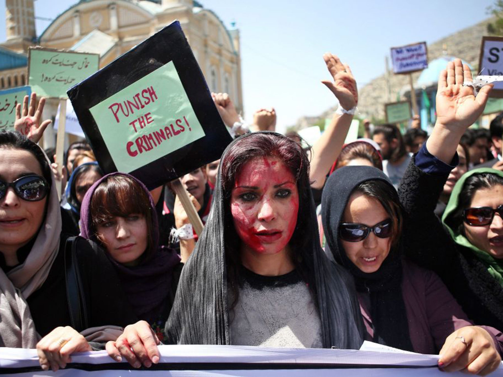 Protesters seek justice in Kabul last week