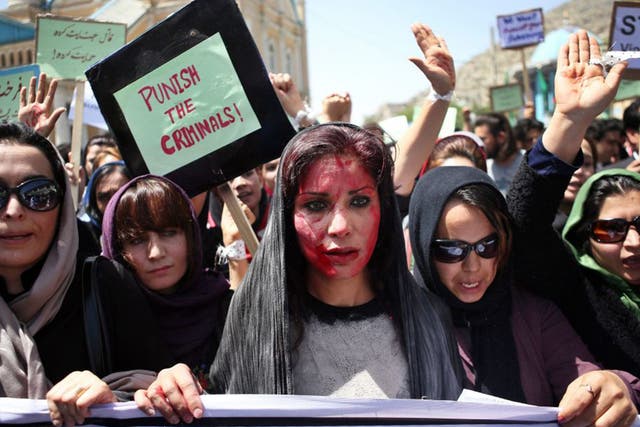 Protesters seek justice in Kabul last week 