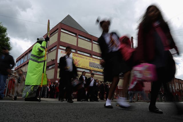 Delegates at the NAHT conference were told hard-line extremists were now conducting a campaign of intimidation outside schools (photo shows Oldknow Academy, one of schools at the centre of the 'Trojan Horse' inquiry)