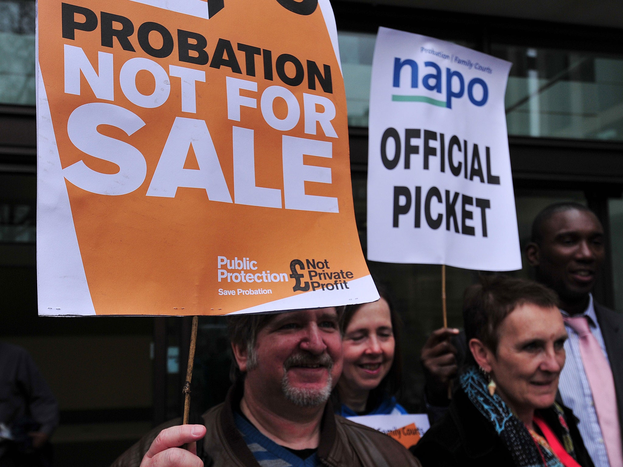 Campaigners have fought the privatisation of some probation services