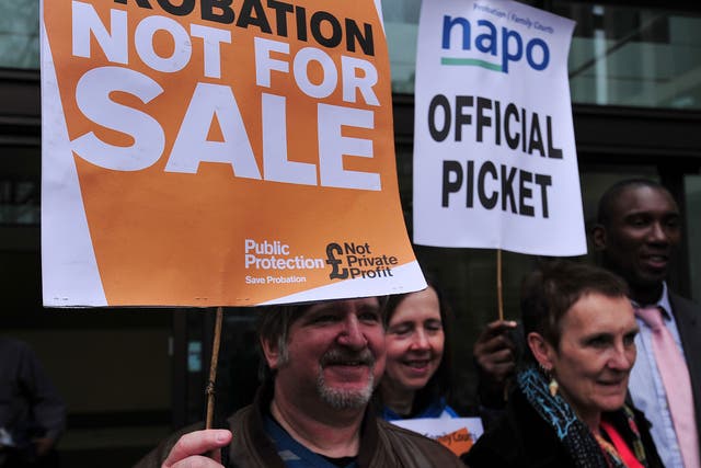 Campaigners have fought the privatisation of some probation services