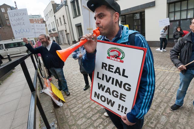 The Living Wage is currently £10.20 an hour in London and £8.75 in the rest of the UK