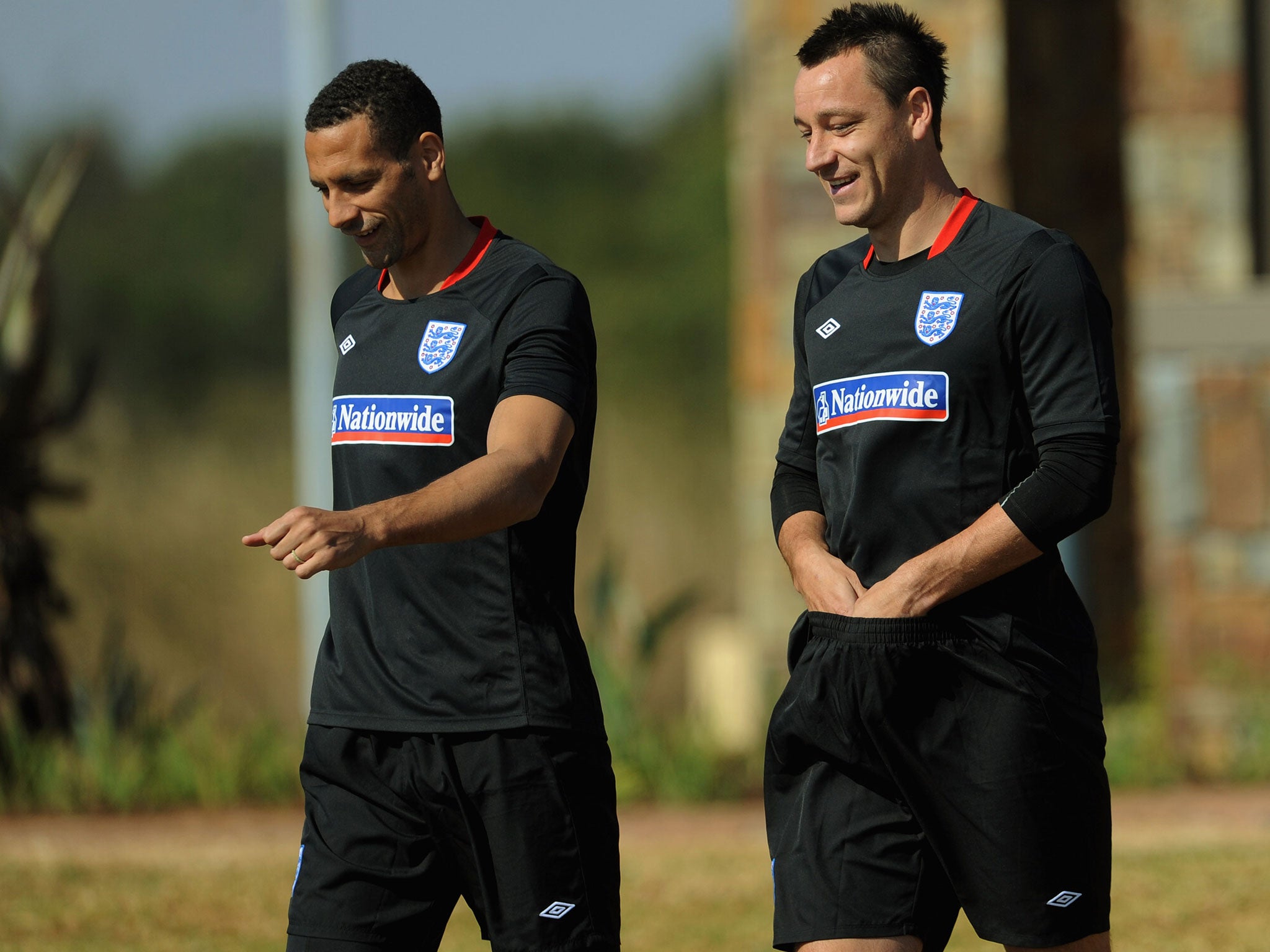 Rio Ferdinand and John Terry played alongside each other with England