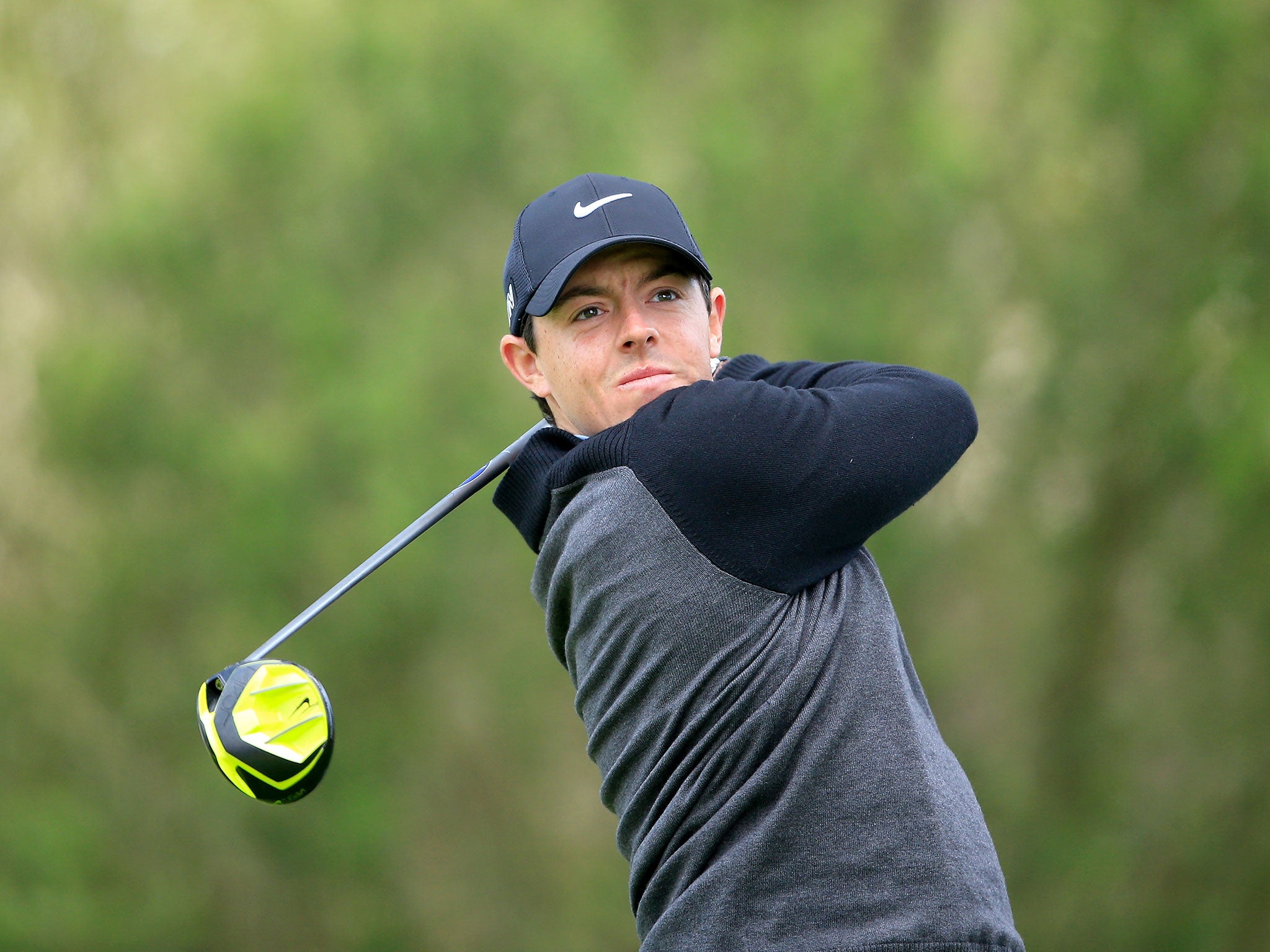 Rory McIlroy unleashes a drive at the TPC Harding Park