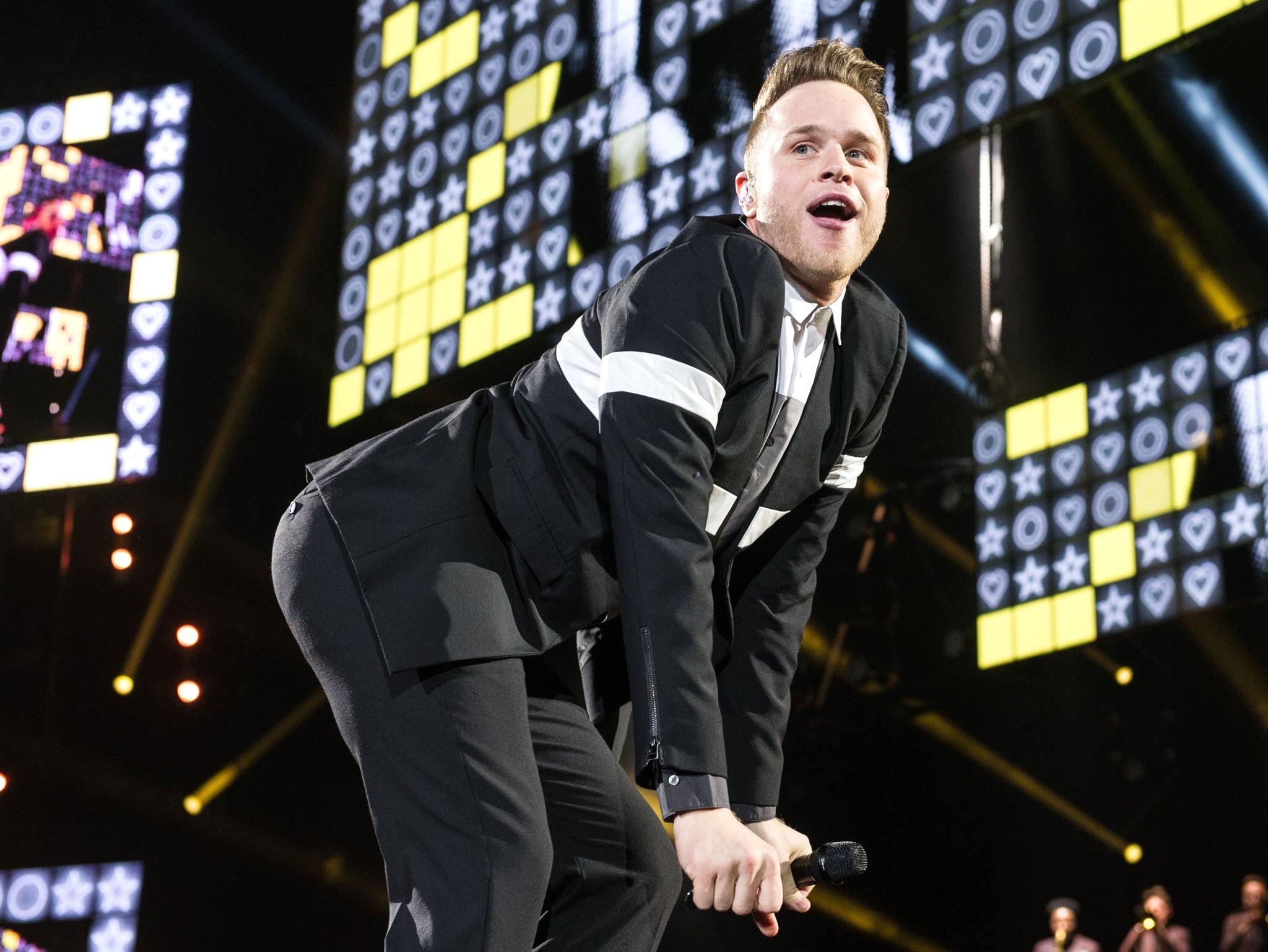 Olly Murs performs at London's O2 on his fourth UK tour in five years