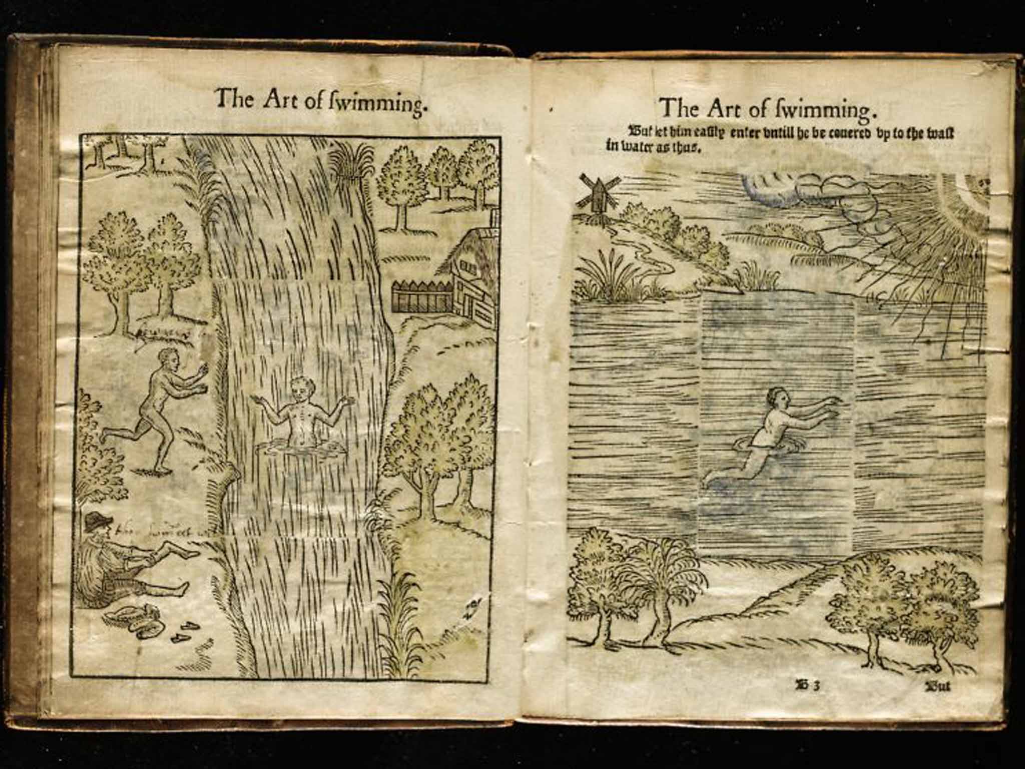 The Art of Swimming from 1587