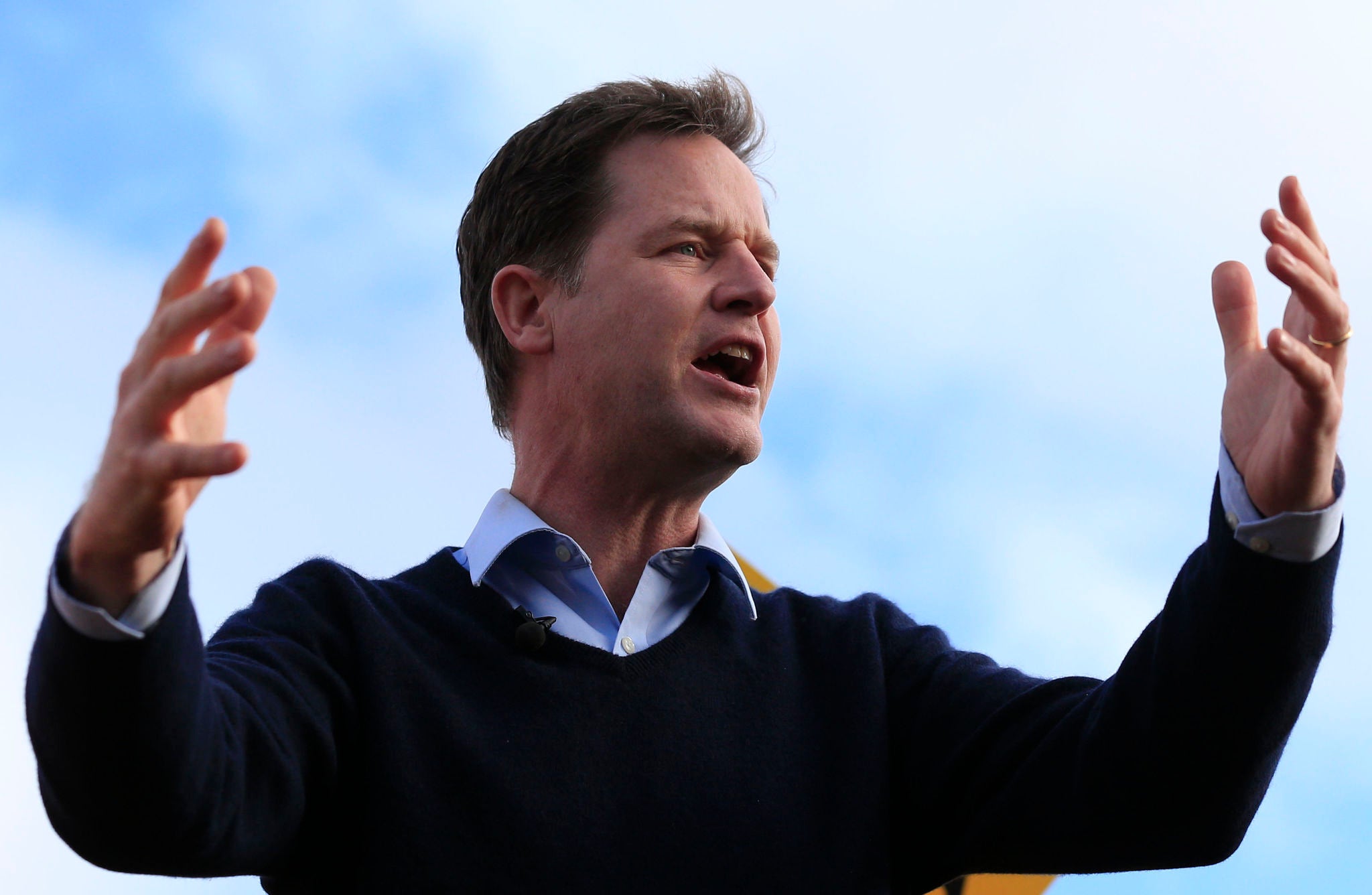 Nick Clegg on the campaign trail