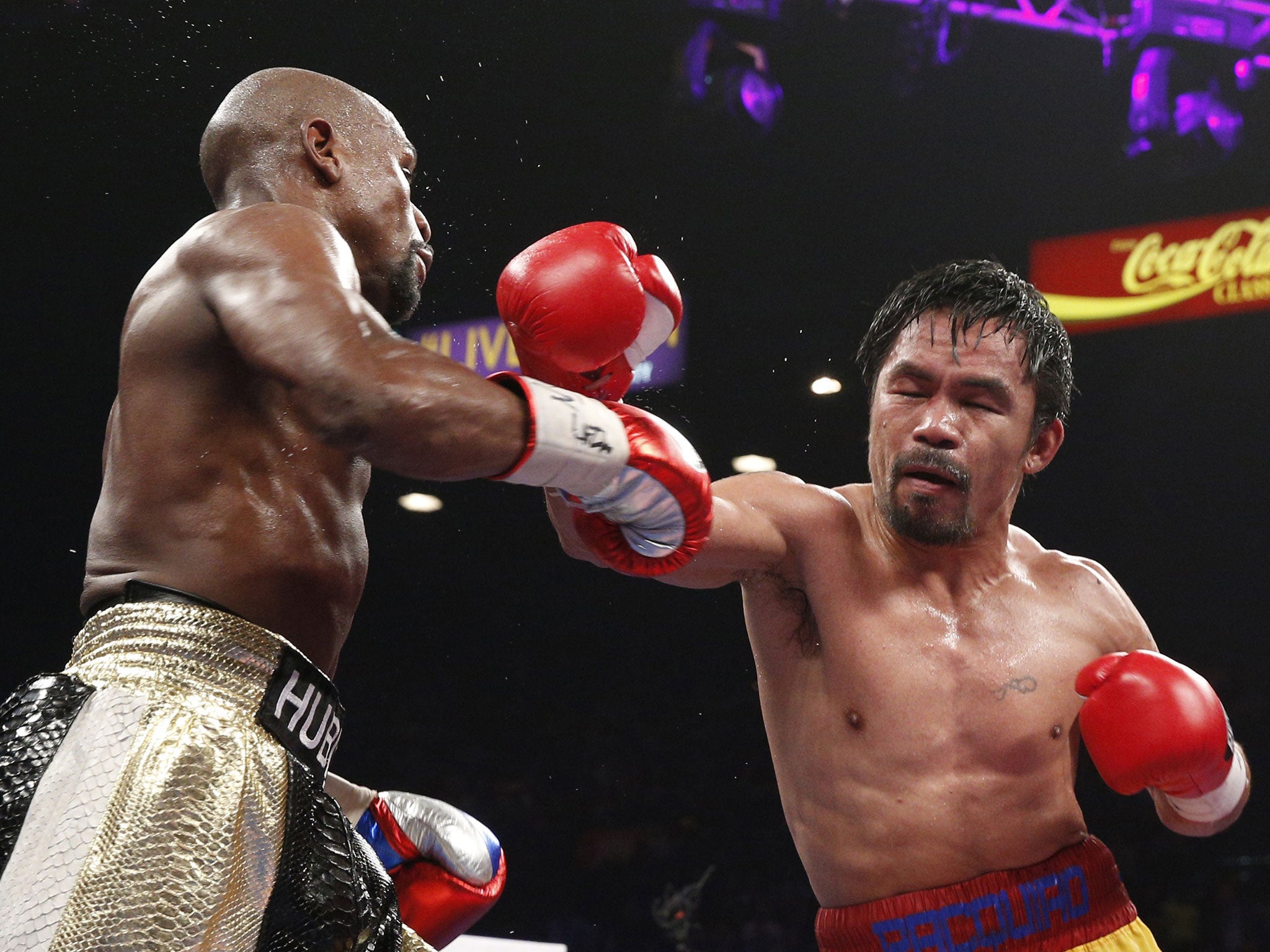 Mayweather won by unanimous decision as Pacquiao struggled throughout